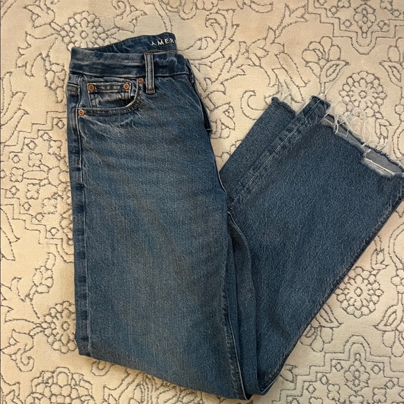 American Eagle Outfitters Women's Strigid Curvy High Waisted Stovepipe Jeans - Picture 9 of 10